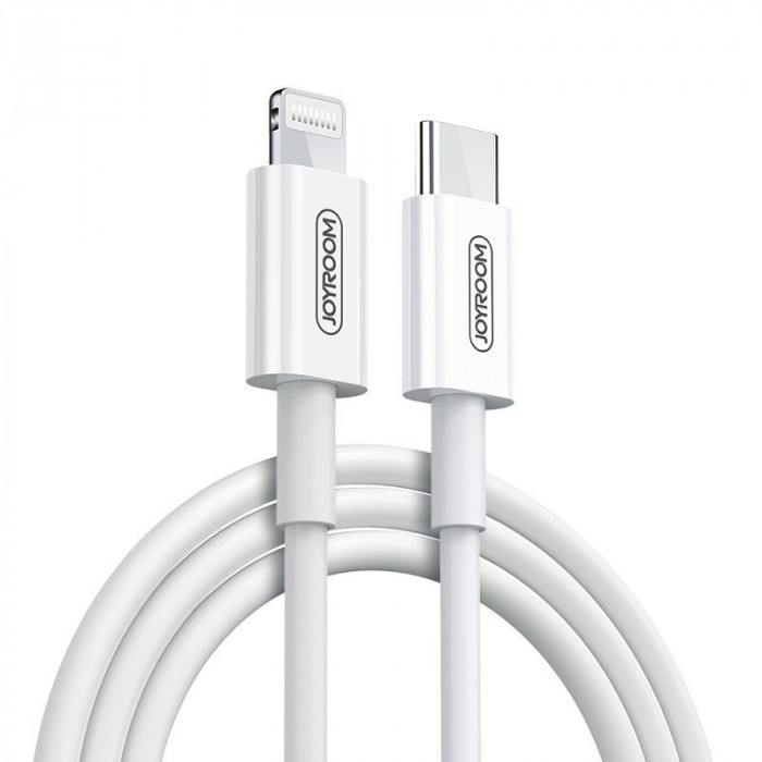 Joyroom &icirc;ncărcare Rapidă USB Tip C - Cablu Lightning (certificat MFI) Alimentare 3 A 1,2 M Alb (S-M420)