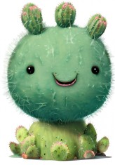 Sticker decorativ Floare Cactus, Verde, 85 cm, 7972ST foto