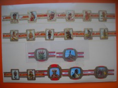 HOPCT LOT NR 7 - INDIENI DIN SUA / AFRICANI- 19 BUC-ETICHETE VECHI DE TRABUCURI -COLECTIE DE LUX-LITHO