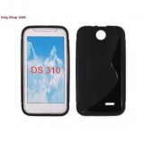 Husa Silicon S-Line Neagra pentru HTC Desire 310, Protectie Antishock, Flexibila
