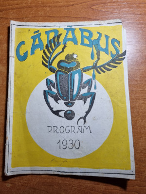 Program teatru carabus 1930-c-tin tanase,natalita pavelescu,lizica petrescu foto