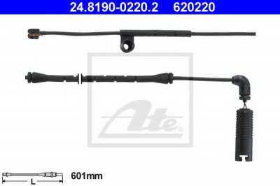 Senzor de avertizare,uzura placute de frana BMW Seria 3 Touring (E46) (1999 - 2005) ATE 24.8190-0220.2 foto