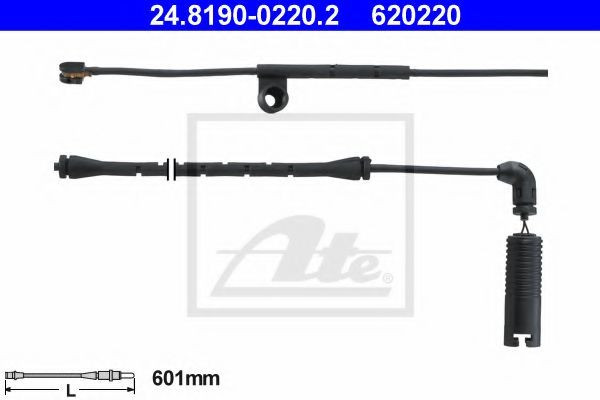 Senzor de avertizare,uzura placute de frana BMW Seria 3 Touring (E46) (1999 - 2005) ATE 24.8190-0220.2