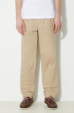 New Balance pantaloni Twill Straight Pant 30&quot; barbati, culoarea bej, drept, MP41575SOT