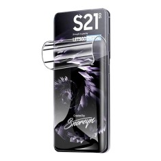 Folie de protectie compatibila cu samsung galaxy s21 fe 5g, flexible, silicon, protectie completa,instalare usoara, full glue,hydrogel htpmagA?, trans foto