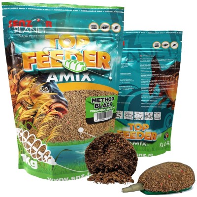 Nada SENZOR Top Method Feeder Amix Editie Limitata Black, Predigerata CPSP 90, 1kg foto