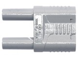 Conector banană 4mm stacabil 32A 1kVAC gri nichelat
