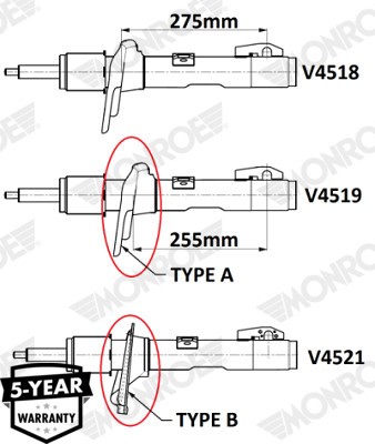 MONROE V4519 VAN-MAGNUM amortizor foto