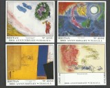 BHUTAN 1987 ARTA PICTURA CHAGALL - 4 FOTO