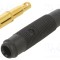 Conector banană 4mm soclu 16A 30V AC 60V DC negru aurit Hirschmann T&amp;M