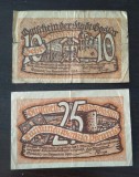 Lot 2 Notgeld Goslar - 10 și 25 Pfennig 1918
