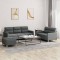 vidaXL Set de canapele cu perne, 3 piese, gri &icirc;nchis, textil 3201609