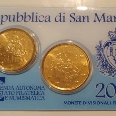 Card 2 monede San Marino - 20 si 50 Cents 2003