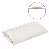 Panza de schimb umbrela de soare de exterior alb nisipiu 300 cm GartenMobel Dekor, vidaXL