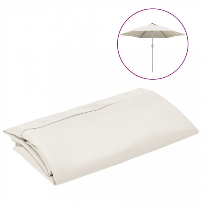 Panza de schimb umbrela de soare de exterior alb nisipiu 300 cm GartenMobel Dekor