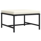 Cumpara ieftin Taburet modular cu perna, negru, poliratan