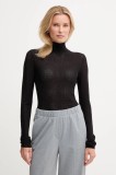 Joop! pulover culoarea negru, light, cu guler, 30048371