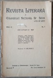 Revista Literara a Colegiului National Sf. Sava// decembrie 1931