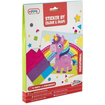Set creativ cu stickere pe culori si forme Grafix GR100062 foto