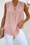 U774-5 Camasa casual fara maneci si decolteu adanc in V