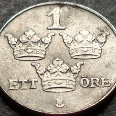 Moneda istorica 1 ORE - SUEDIA, anul 1950 * cod 3063 A