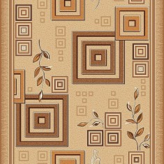 Traversa Covor Print 1257, Suport Pasla, Latime 60 cm - 60x200, Bej, Maro