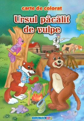 Carte de Colorat - Ursul Pacalit De Vulpe foto
