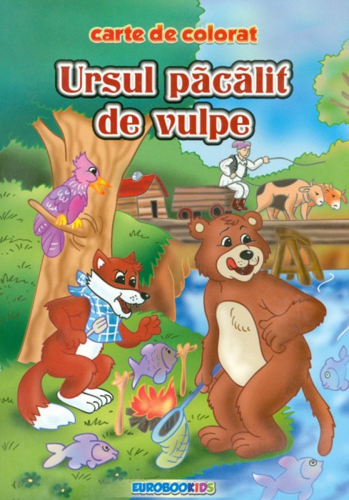 Carte de Colorat - Ursul Pacalit De Vulpe
