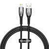 CABLU alimentare si date Baseus Glimmer, Fast Charging Data Cable pt. smartphone, USB la Iphone Lightning, 1m, negru &quot;CADH000201&quot; (timbru verde 0.08 l