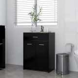 Dulap de baie, negru, 60 x 33 x 80 cm, PAL GartenMobel Dekor, vidaXL