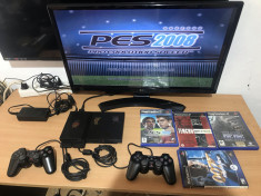 CONSOLA PLAYSTATION 2 SLIM + 4 JOCURI FIFA + CARD 8MB+ 2 MANETE SONY+ACCESORII foto