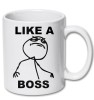 Cana alba personalizata &quot;LIKE A BOSS&quot;, INOVATIX&reg;. 330ml, Oem