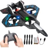 Avion cu telecomanda Combat Aircraft 360 , Giroscop, Rezistent la impact, Lumini LED, 28x22cm