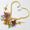 Set multicolor Flori Lalele unicat, colier si cercei, handmade unicat