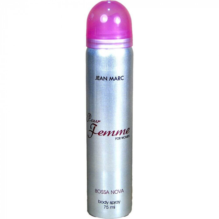 Deodorant Spray WOMEN JEAN MARC Bossa Nova, 75 ml, Protectie 24 h, Parfum Floral/Fructat, Spray Deodorante pentru Femei, Deodorant Spray pentru Femei,