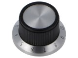Buton rotativ cu flanşă plastic &Oslash;ax: 6,35mm &Oslash;25,9x15,5mm