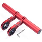 Extensie Ghidon Bicicleta, Trotineta Electrica, Scuter, Suport telefon, Pedometru, Claxon, 20 cm, include Banda Cauciuc anti-zgariere ghidon, Rosu