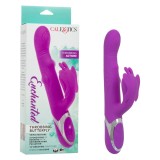 Vibrator Rabbit cu Pulsatie Enchanted Throbbing Butterfly CalExotics, Violet