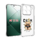 Husa antisoc pentru xiaomi 15 - airbag tpu - cash is king - transparent
