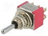 Intrerupator basculant, 3 pozitii, mod comutare ON-OFF-ON, DP3T, C&amp;K - 7203SYZQE