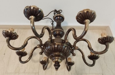 Boem candelabru antic cu 8 brate piesa de dimensiuni mari foto