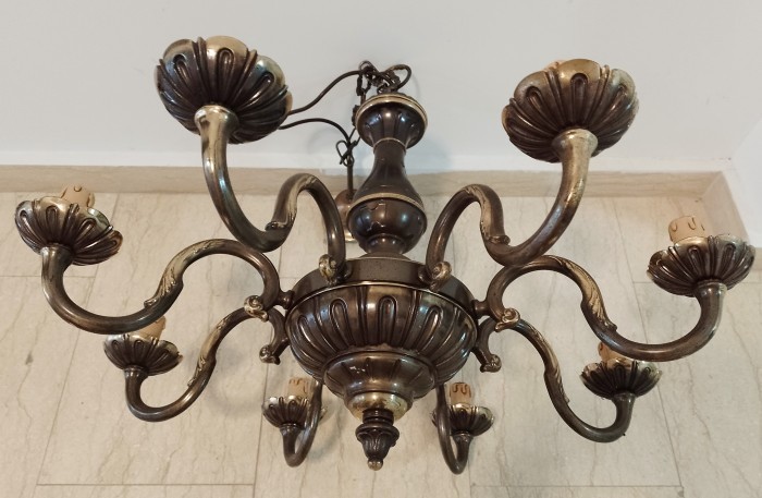 Boem candelabru antic cu 8 brate piesa de dimensiuni mari