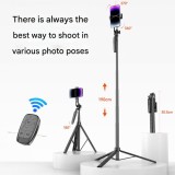 Cumpara ieftin Selfie Stick Trepied Extensibil iSEN A81S Negru, 1900mm, Rotatie universala, Telecomanda Bluetooth Detasabila, Maner Anti-vibratii, 120mAh
