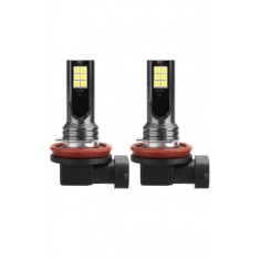 Set 2 leduri h11 fara ventilator 12v , alb 6000k