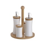 Cumpara ieftin Oliviera din portelan cu suport din bambus 19 cm x 22 cm