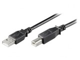 Cablu USB 2.0 A-B 3m Negru 480Mbps, Goobay
