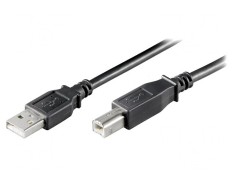 Cablu USB 2.0 A-B 3m Negru 480Mbps
