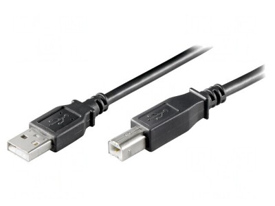 Cablu USB 2.0 A-B 5m Negru 480Mbps foto