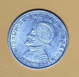 Panama - Moneda veche din argint - un decimo de Balboa 1953, America Centrala si de Sud