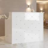 Recepție de frizerie lăcuită Alexa 120 cm cosmetică pentru salon cabinet SPA alb